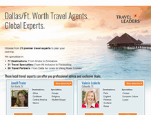 Tablet Screenshot of dfw.travelleaders.com
